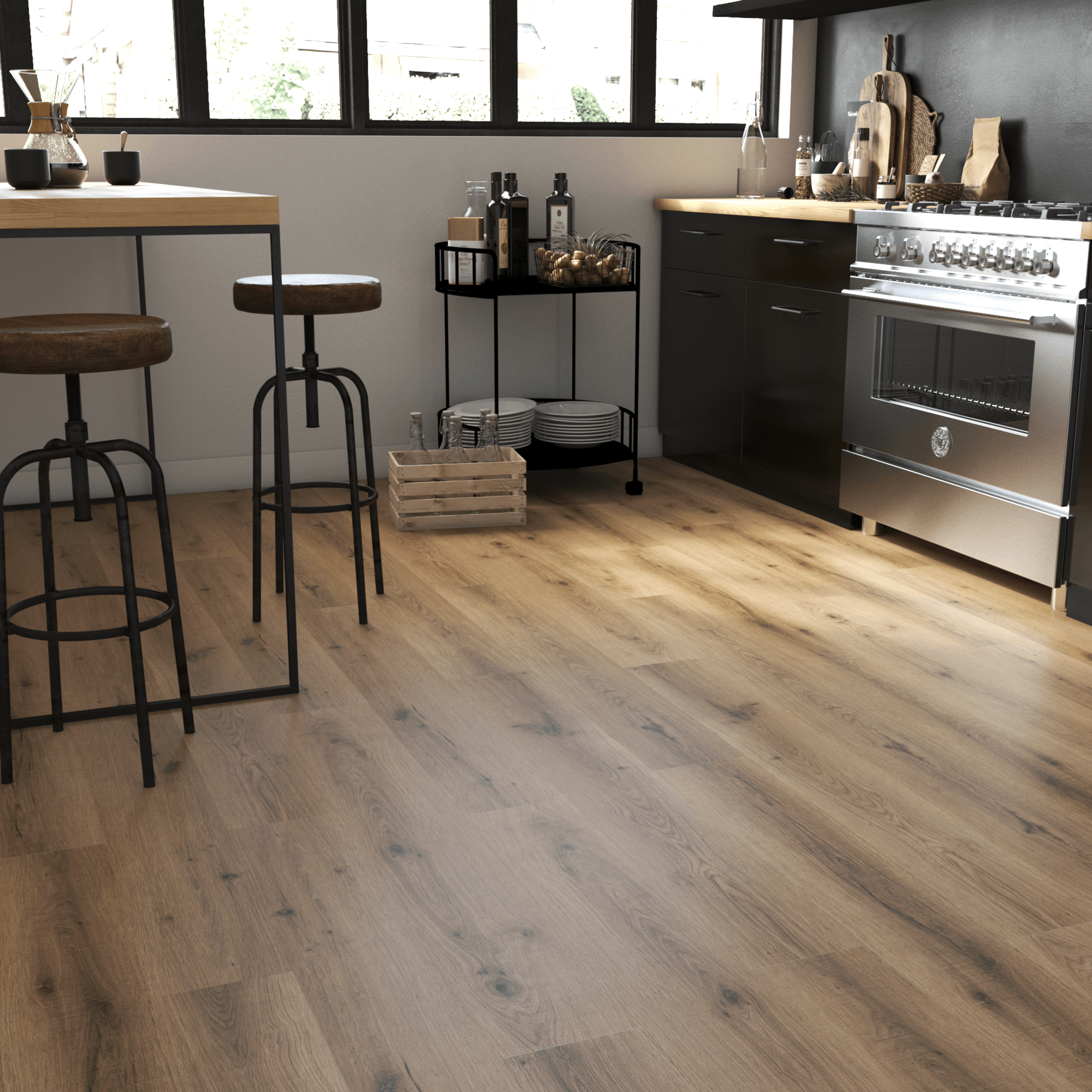 Artens - pavimento de pvc - lamas de pvc con clip glentana 2 - intenso - efecto madera - beige - dimensiones l.122 cm x w.18 cm - espesor 4,5 mm -