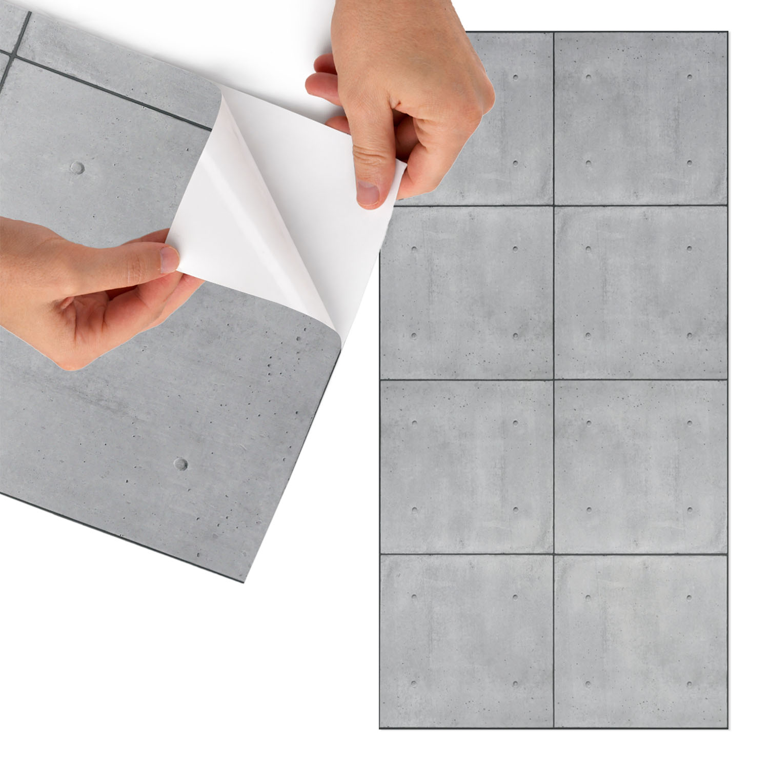 Okleina na meble samoprzylepna premium - efektowne wzory 50x100 cm Minimalistyczny klimat betonowych paneli szare odcienie - Tulup