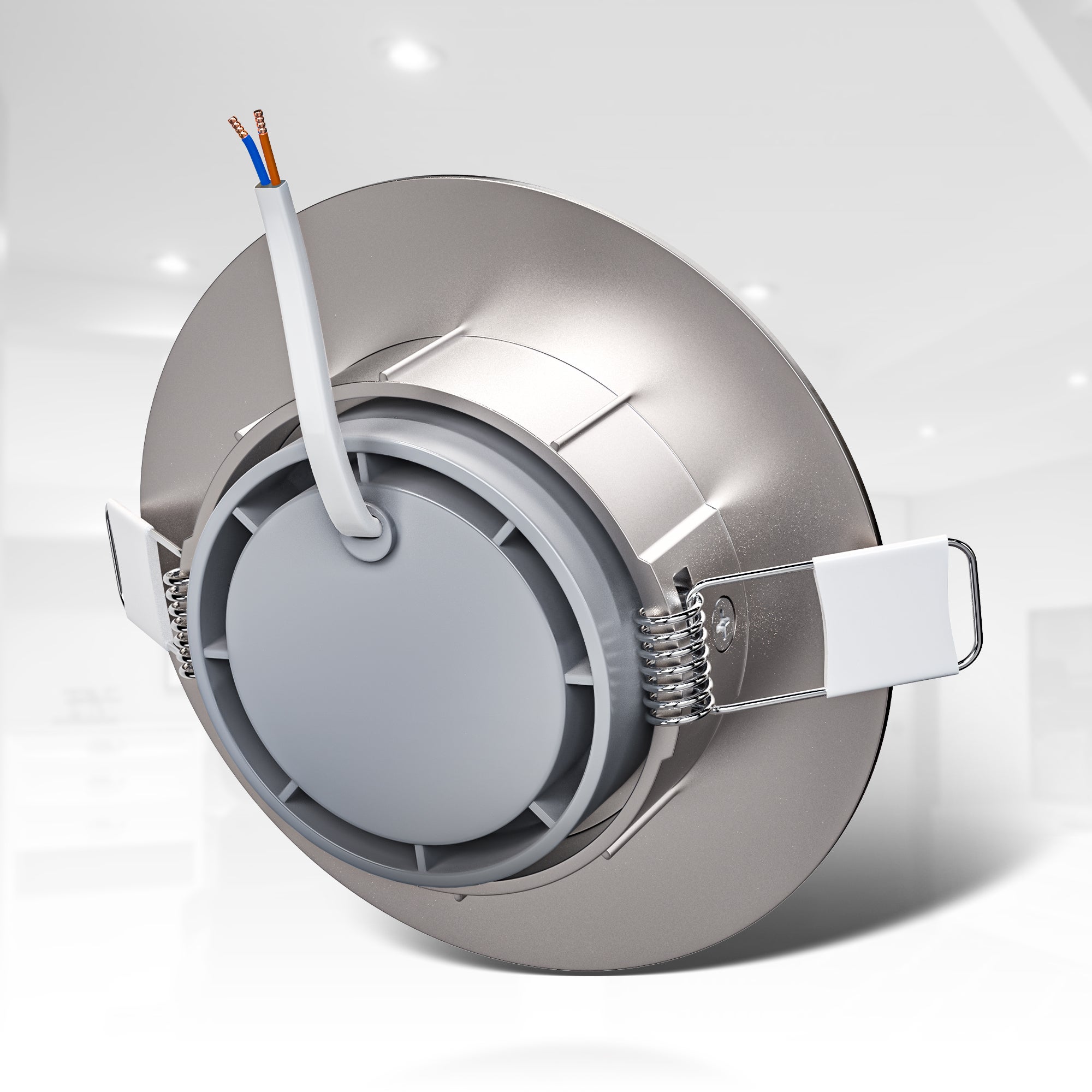 Set di 5 faretti LED da incasso - IP65 - D.90mm - Regolabili e dimmerabili - 4.9W 480lm ciascuno - Bianco caldo 3000K - B.K.Licht - 8
