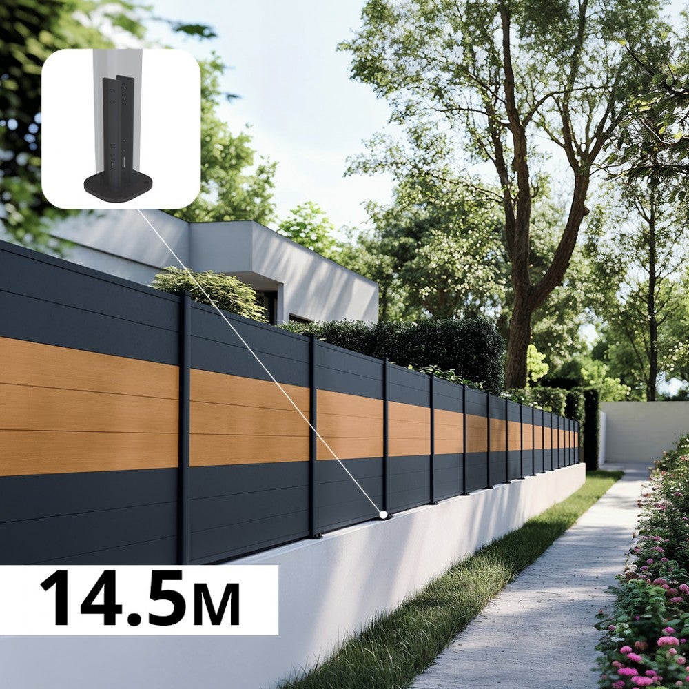 Kit clôture aluminium sur muret poteau sur platines BAHIA & CRUZ — free download