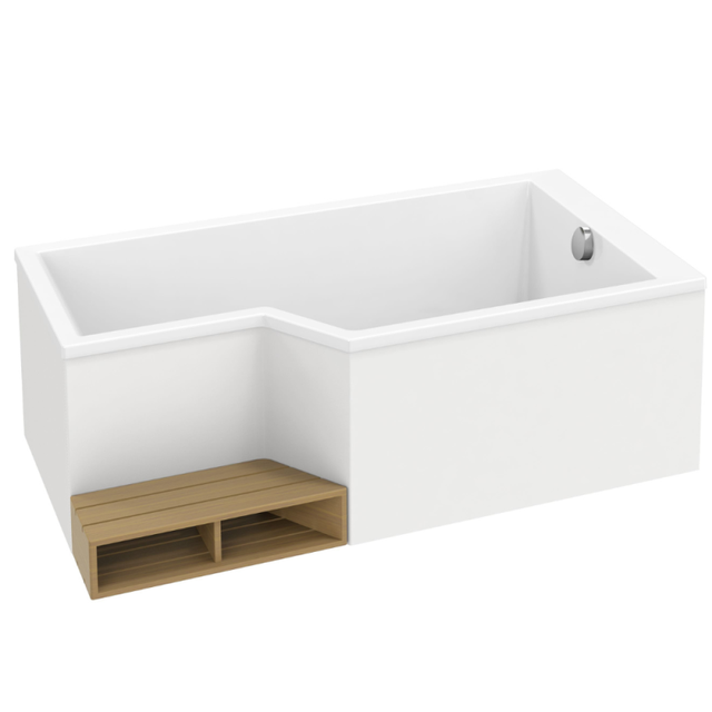 Baignoire bain douche 160 x 90 cm JACOB DELAFON Neo blanc brillant droite