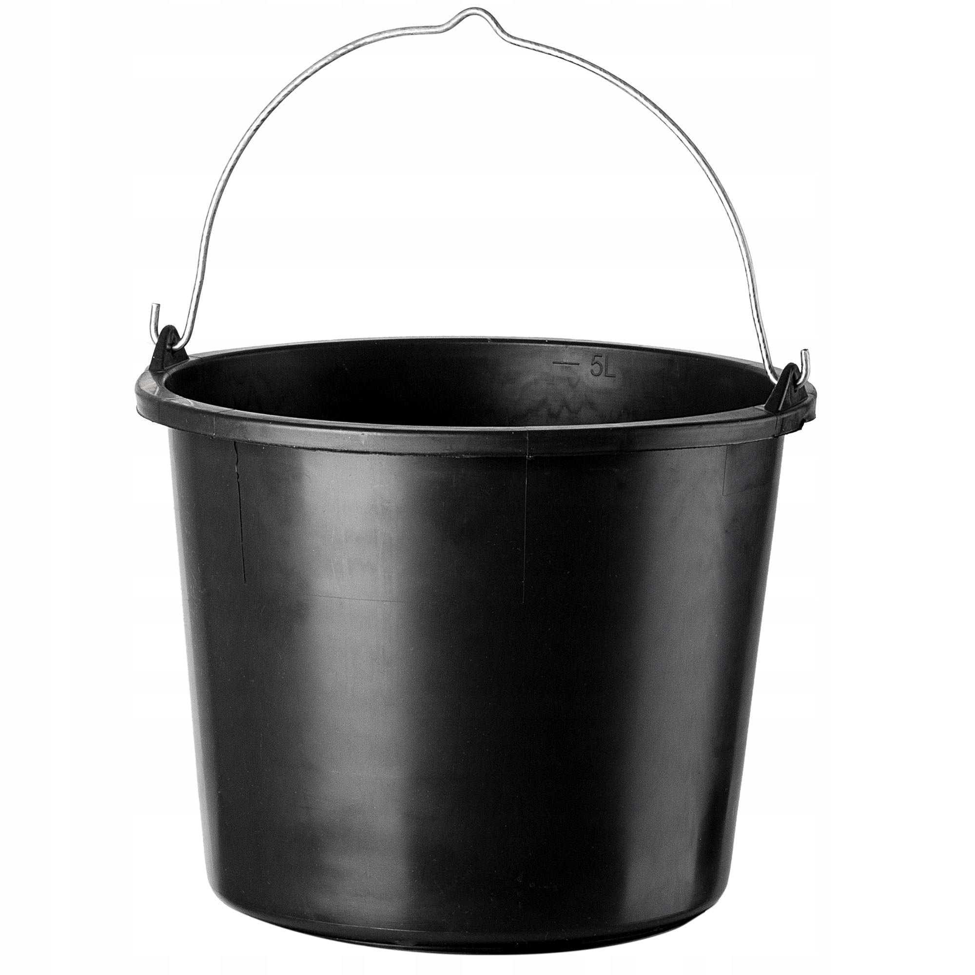 WIADRO BUDOWLANE 5L GOSPODARCZE PLASTIKOWE OGRODNICZE MOCNE CZARNE ZAPRAWĘ