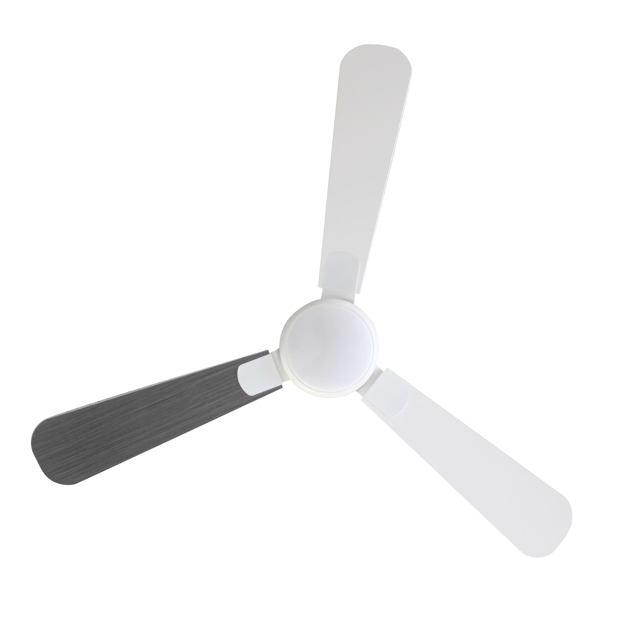 Ventilatore da soffitto silenzioso con luce e telecomando LED 18W Eono eleganti pale reversibili bianche e grigie ø106,6cm - 3