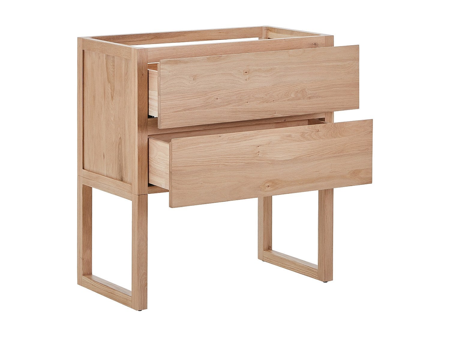 Meuble sous vasque en chêne massif - Naturel clair - 80 cm - TARELO - 4
