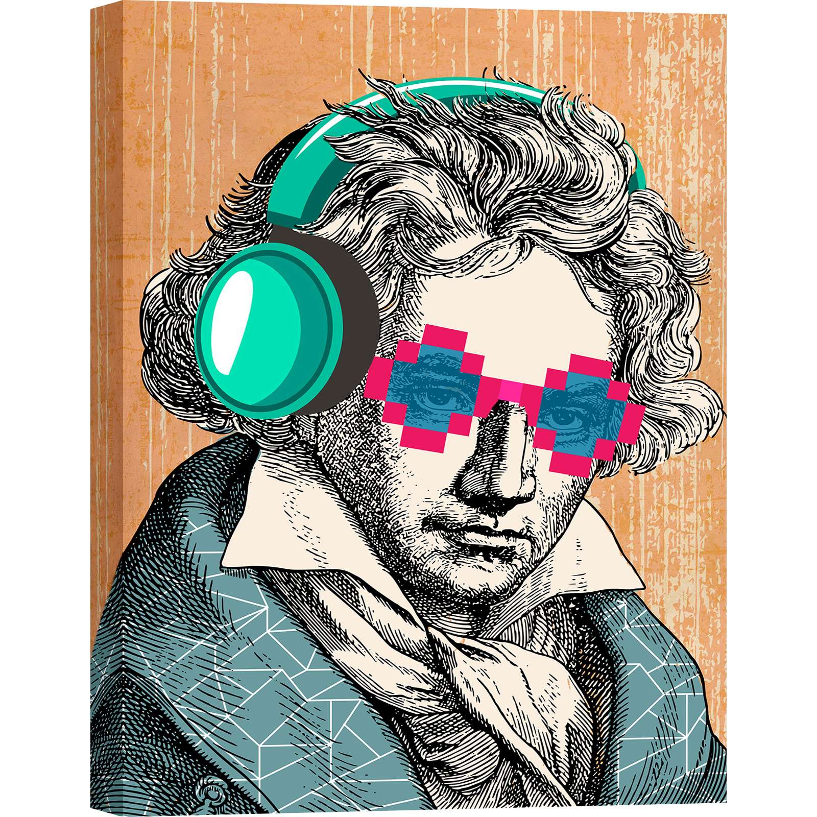 Magic Canvas Art Schtroumpf B8493 Boîte De Peinture Pop Art Sur Toile 1 Pièce Impression D'art Mural De Qualité Supérieure - Matériau : Toile - Dimensions : 90 X 60 Cm