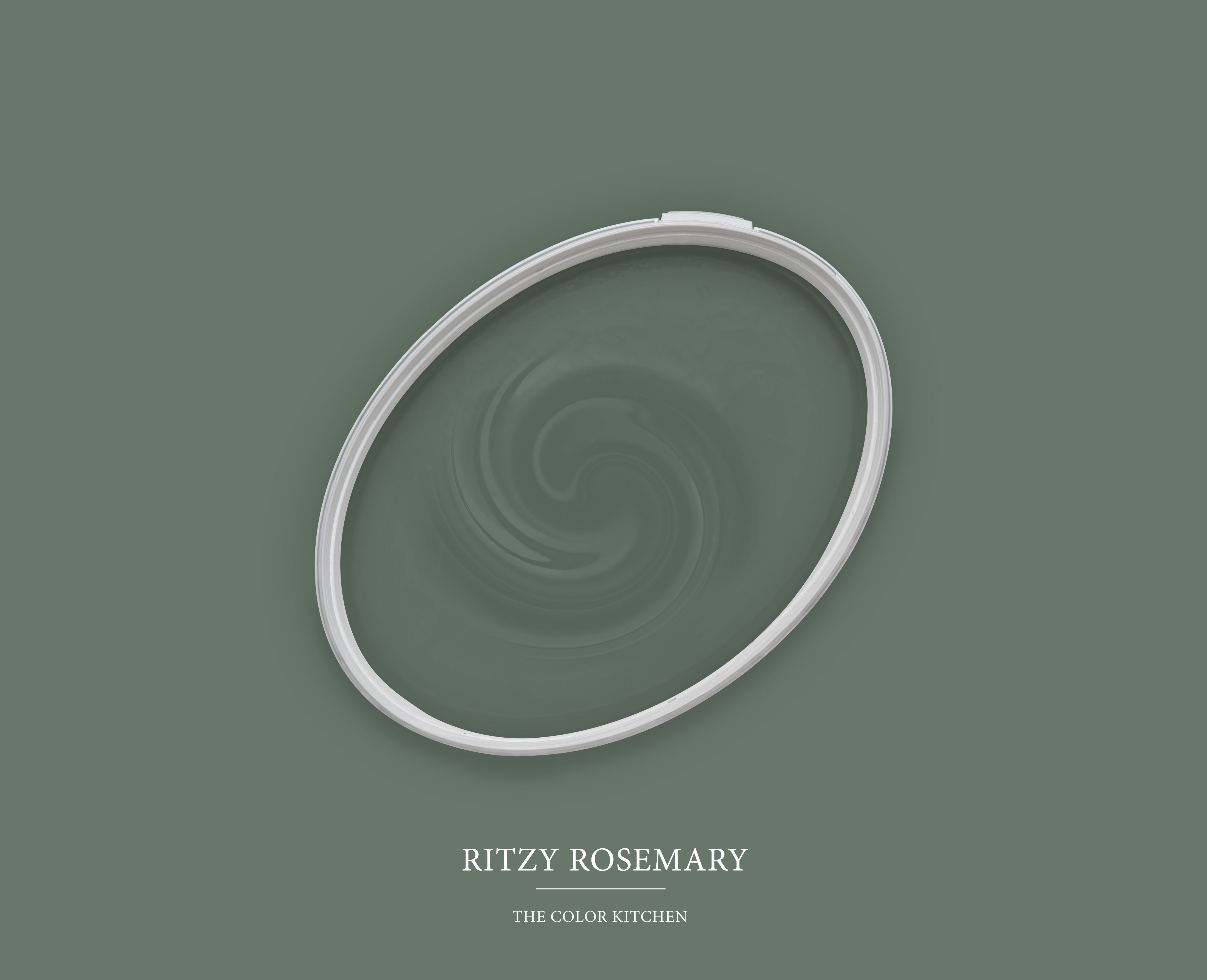 The Color Kitchen Ritzy Rosemary Pittura murale verde opaca Dispersione esclusiva per interni Alta copertura 5 litri - 4