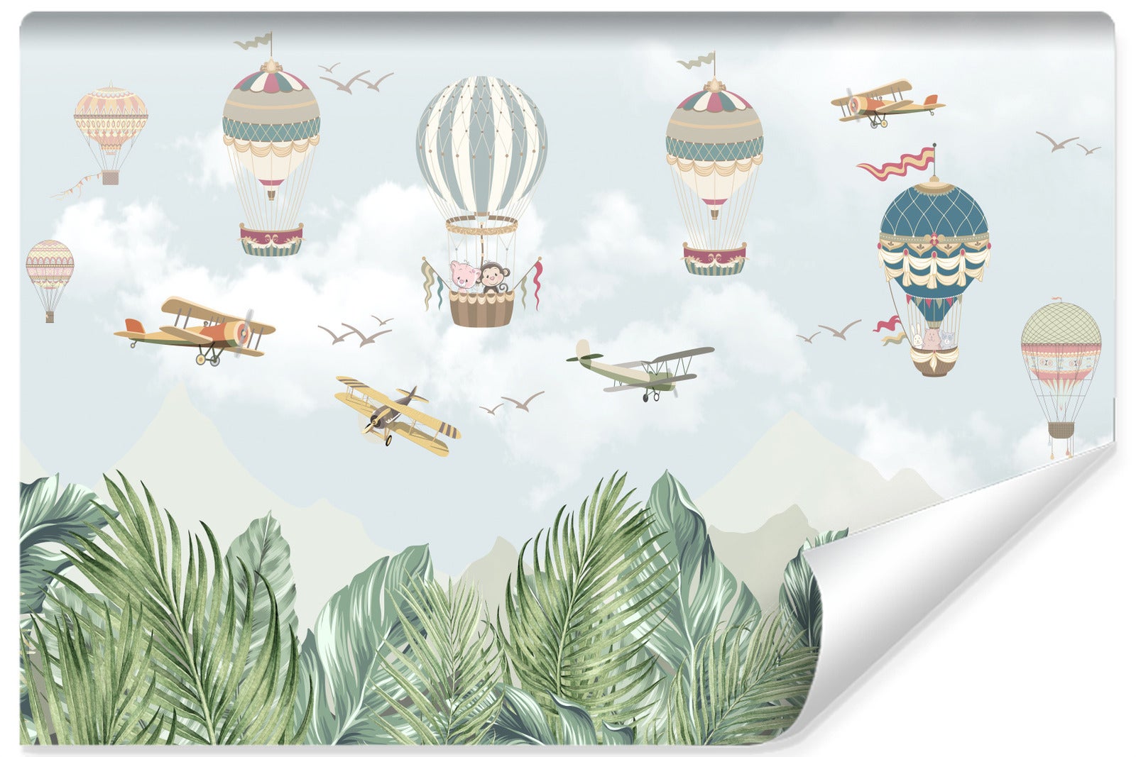 Vlieseline Papier Peint Photo Pour Chambre Enfants BALLONS Animaux