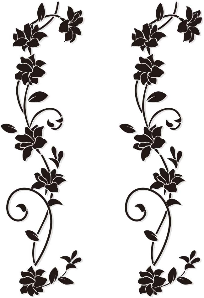 Zestawy naklejek ściennych 105 x 30 cm, wzór czarnego pnącza, naklejka ścienna z PVC do pokoju dziecięcego, salonu, biura, restauracji, sklepu