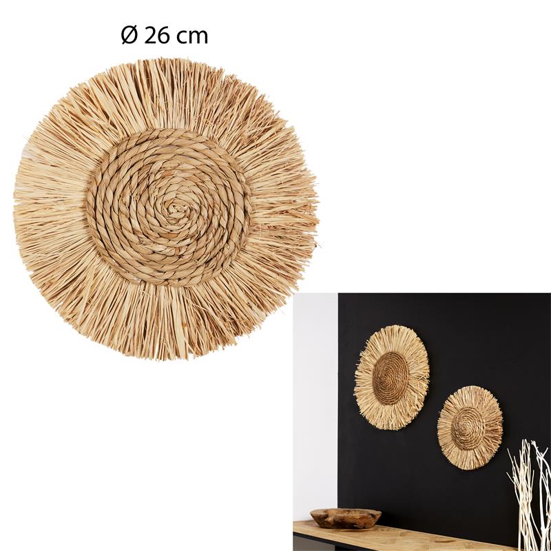 Décoration Murale - Home Deco Factory - Beige - Ronde - D26 Cm - 2