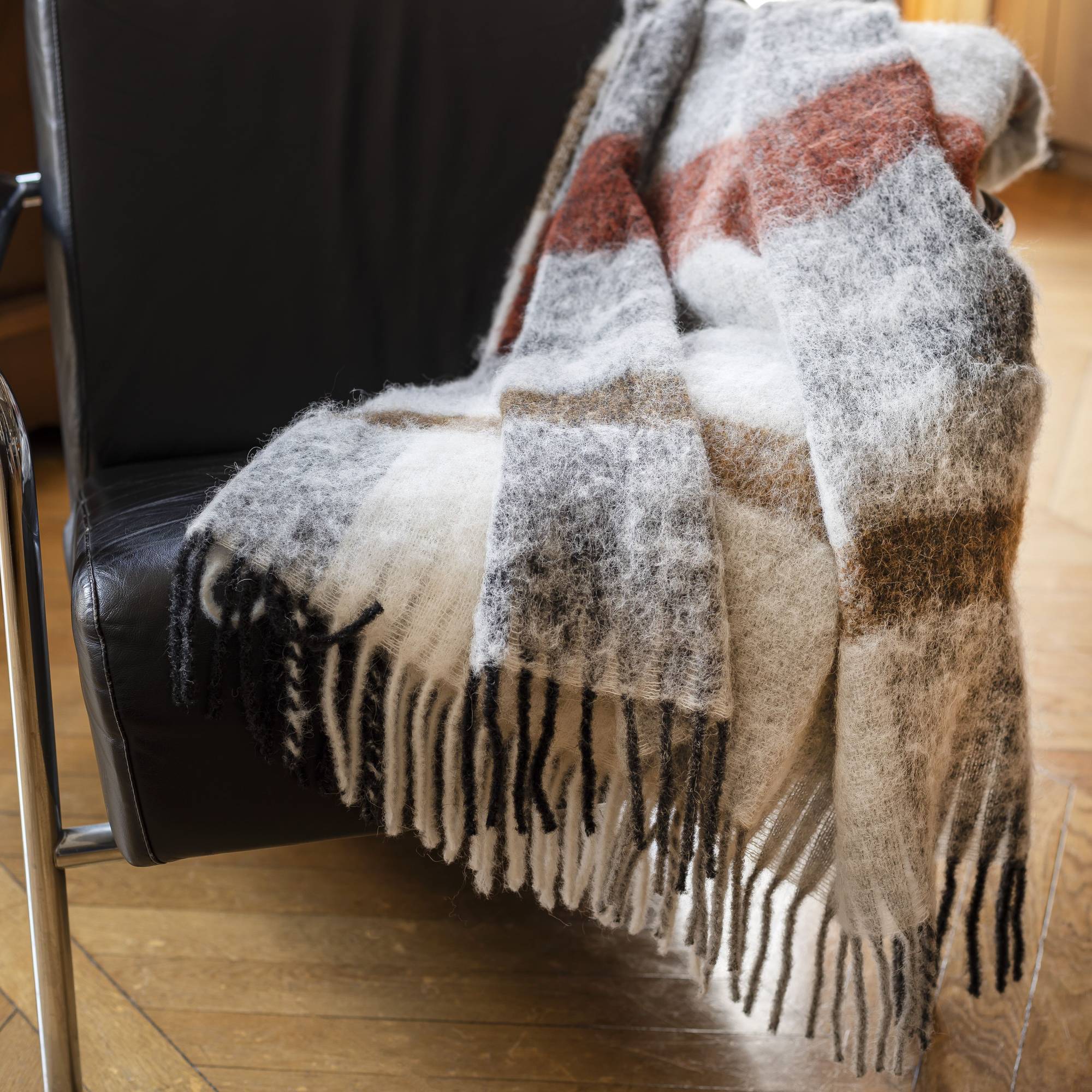 Plaid vintage chenille - Grenier d'enfance