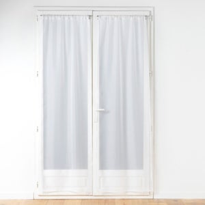 Voilages Brodés Feuilles Atout Ciel - 2x 60x120 Cm - Passe-Tringle - Blanc - Certification Oeko-Tex