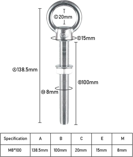 1 Pezzo M5 M6 M8 M10 M12 In Acciaio Inox Anello ... - Alibaba - Foto 8
