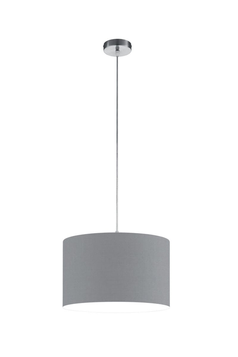 Lampa sufitowa wisząca Hotel srebrno-szara 1xE27x60W wym: 150 x 40 x 40 cm tkanina Trio