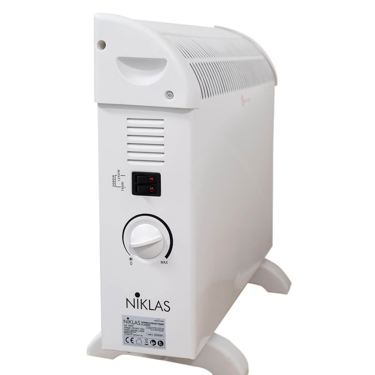 Radiateur Électrique Classic 2000W 3 puissances de chauffe - Chauffage d'appoint sur pieds Thermostat NIKLAS - 4