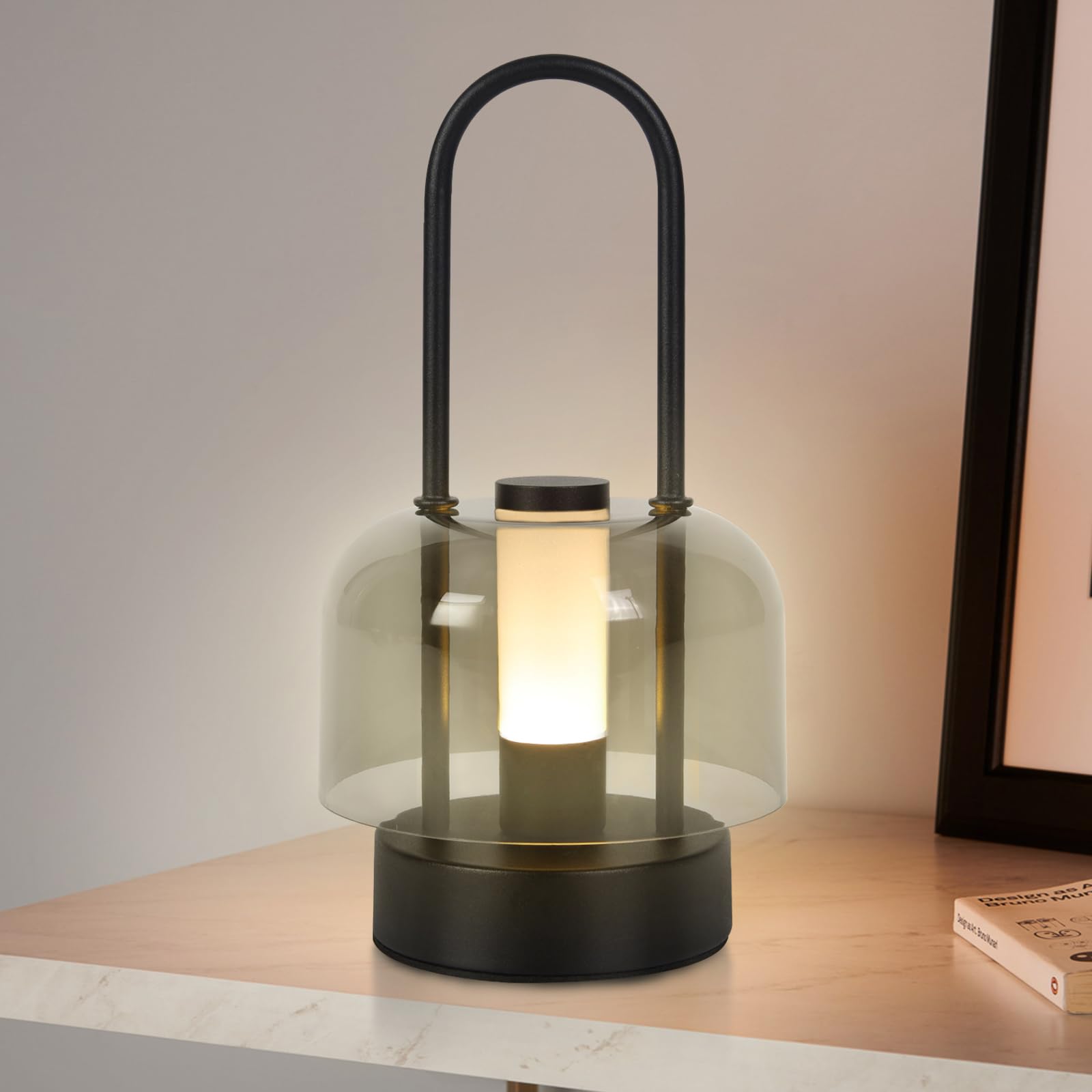Bezprzewodowa dotykowa lampka biurkowa LED, ładowalna lampka nocna z regulacją jasności, odpowiednia do salonu, sypialni, baru, Yangtai
