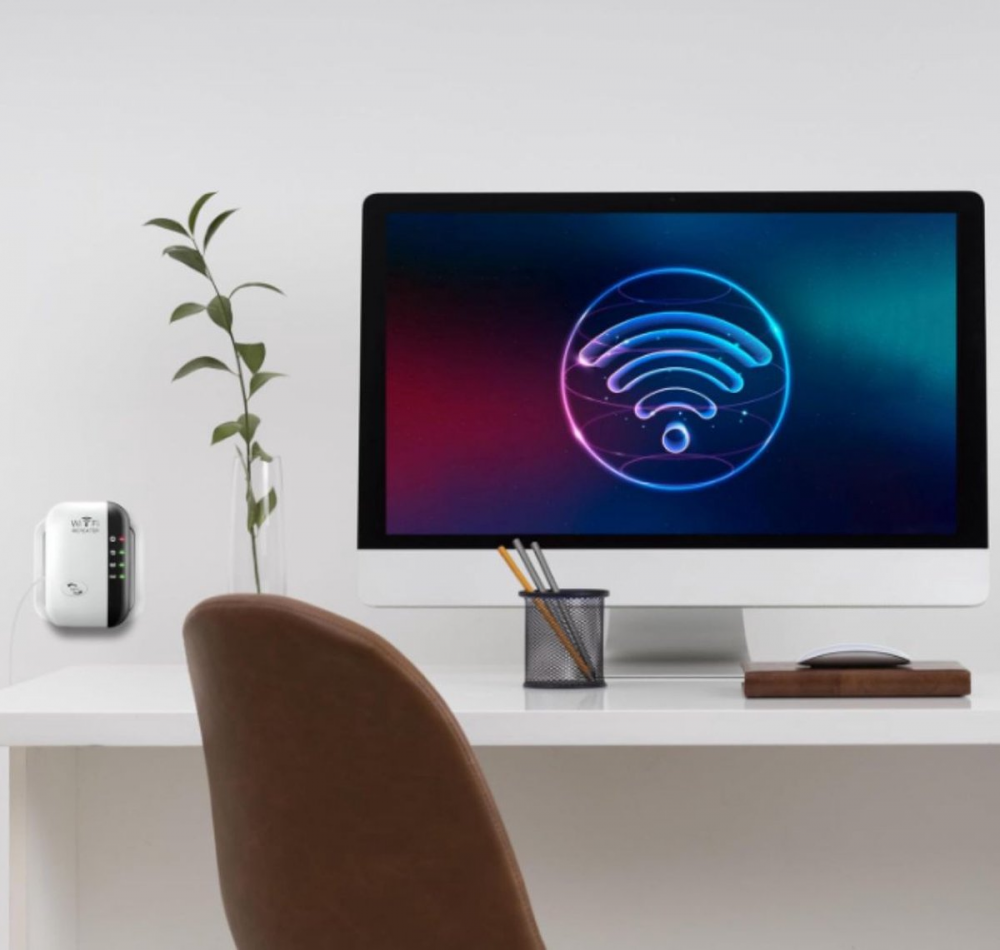 Prise d'amplification Wi-Fi - Répéteur Wi-Fi - Amplificateur - Extendeur Wi-Fi - 300 Mbps - Prise d'amplification Wi-Fi - Portée extra large - 8