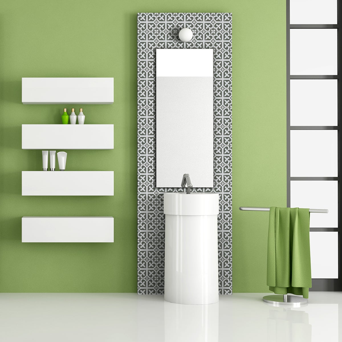 24 adesivi piastrelle di cemento azulejos Cara - Sticker adesivo - adesivi murali - 24stickers20x20cm - 5