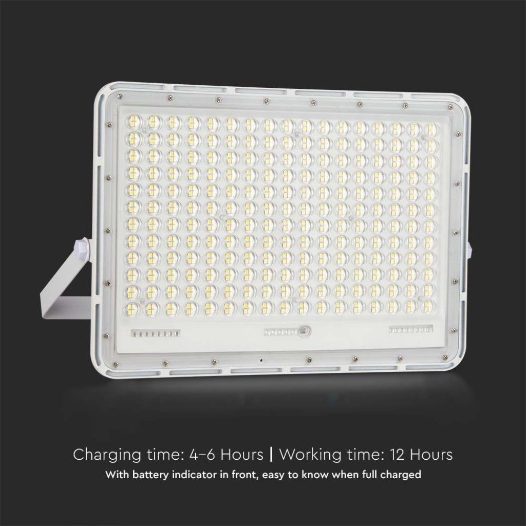Reflektor LED z pilotem i panelem słonecznym, 30 W, wymienna bateria, kabel 3 m, kolor biały 6400 K - 3