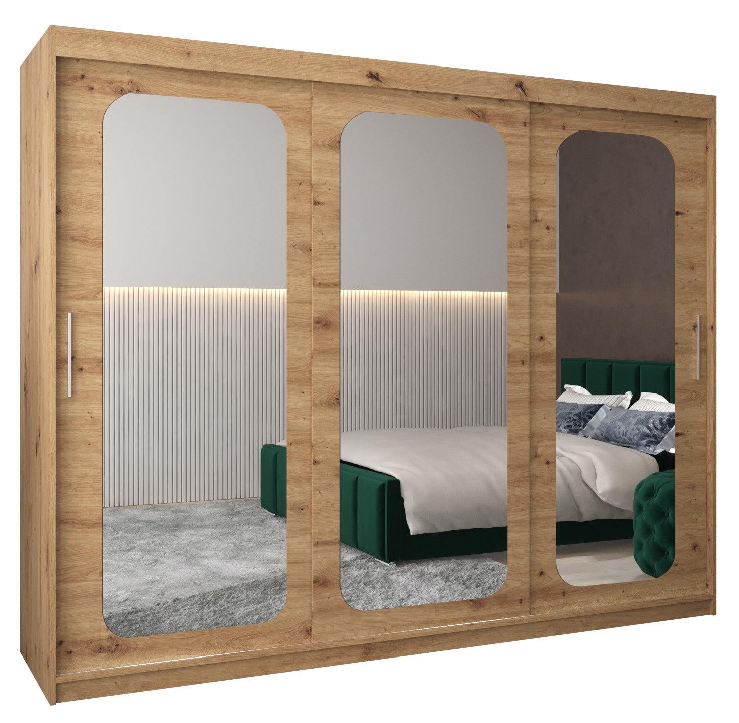 Szafa przesuwna garderoba PROMO T3 250 x 62 x 200 cm Artisan - Abiks Meble