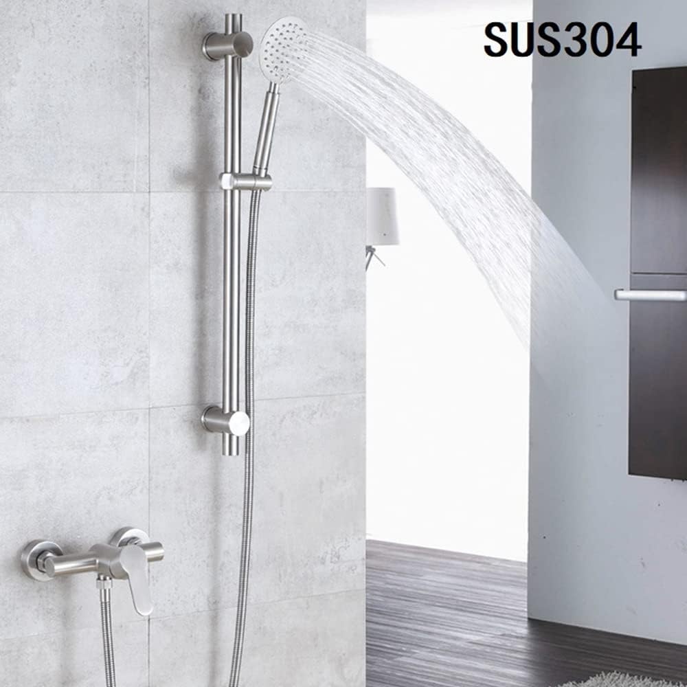 Miscelatore Doccia A Parete In Acciaio Inox – Controllo Manuale, Valvola In Ceramica, Distanza Fori 13-16.5 Cm