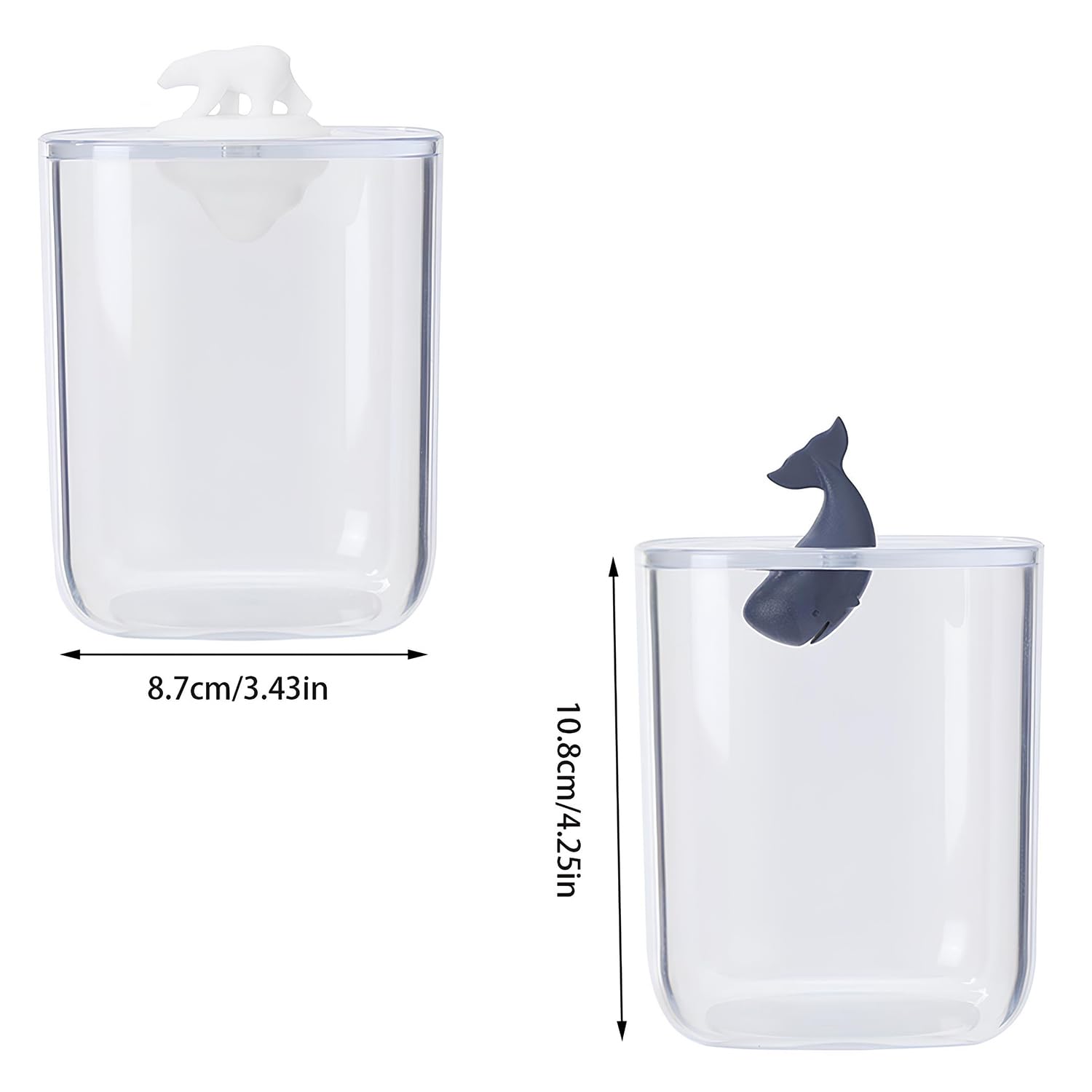 Distributeur De Boules De Coton 2 Pièces - Boîte Rangement Pour Cotons Tiges Transparent - Support De Coton Tige Pour Boîte à Cosmétiques - 3