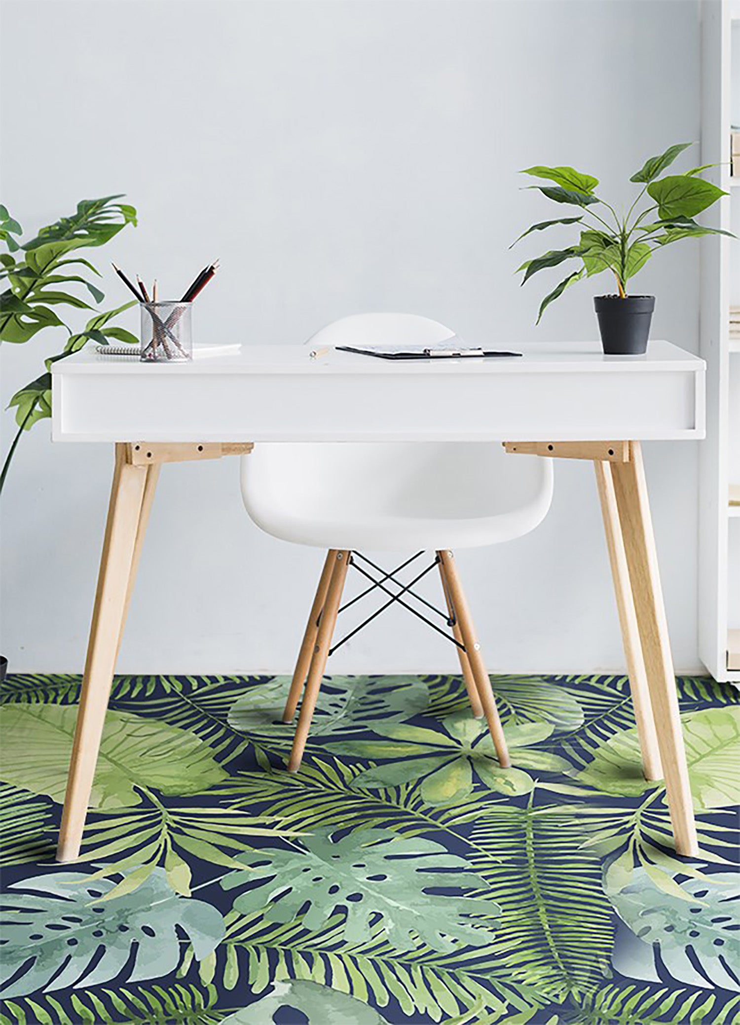 Mata winylowa tropikalne liście, dywan winylowy do salonu egzotyczny motyw 60x90 cm – Tulup - 4