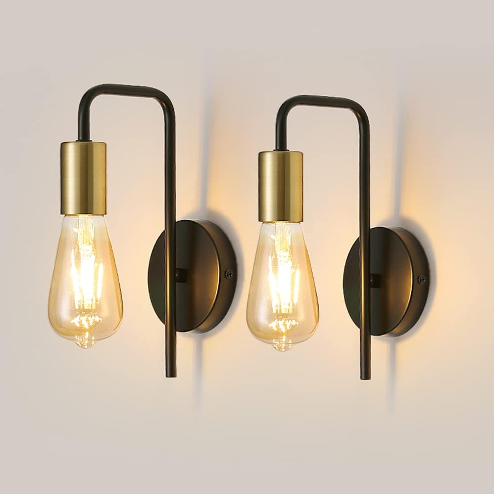 Applique Murale Industrielle Bras Long - Ajustable 360° - Style Vintage - E27 - Noir