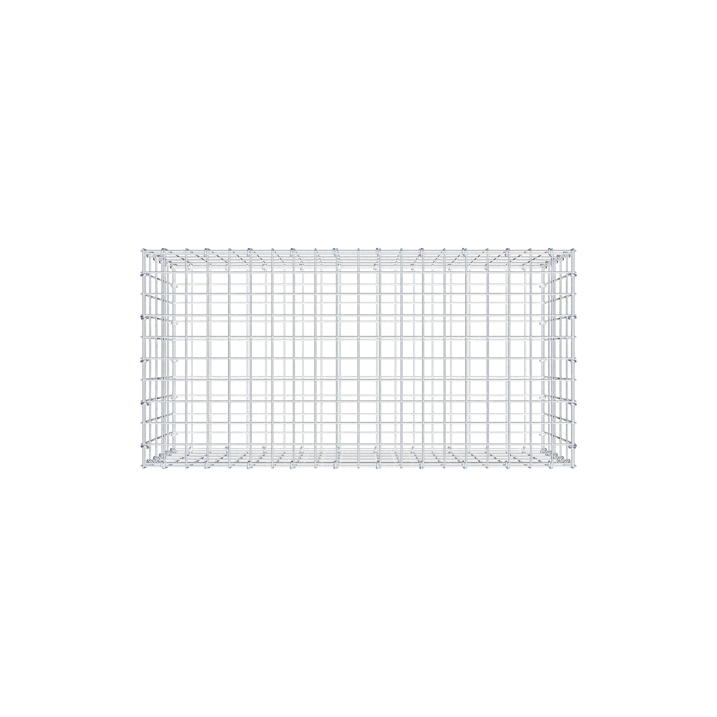 Gavión de acero galvanizado 100x50x50cm (LxAxP), malla 5 x 10cm, Anillo en C, jaula metálica para muro o jardín - 9