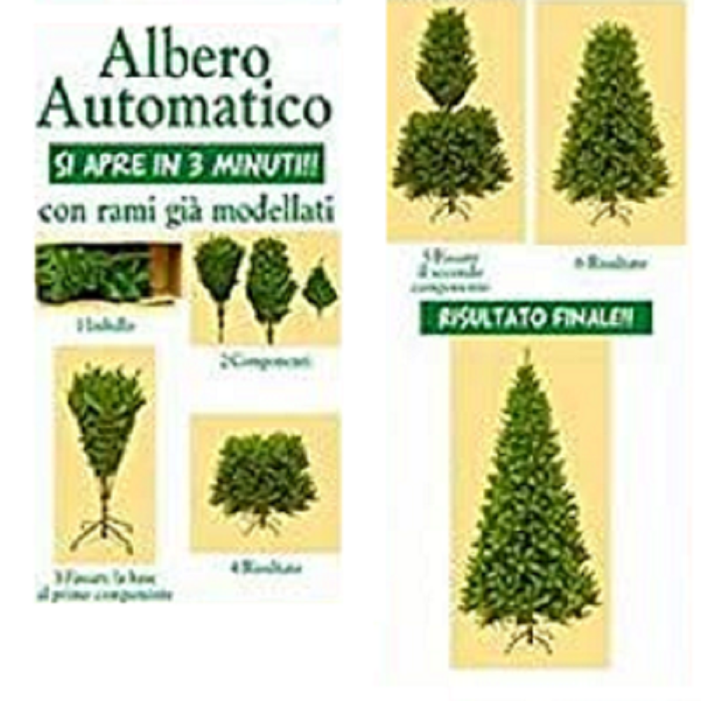 Albero di natale Pino 150/180/210/240/270/300 CM SUPER FOLTO REALISTICO VERDE 210 - 6