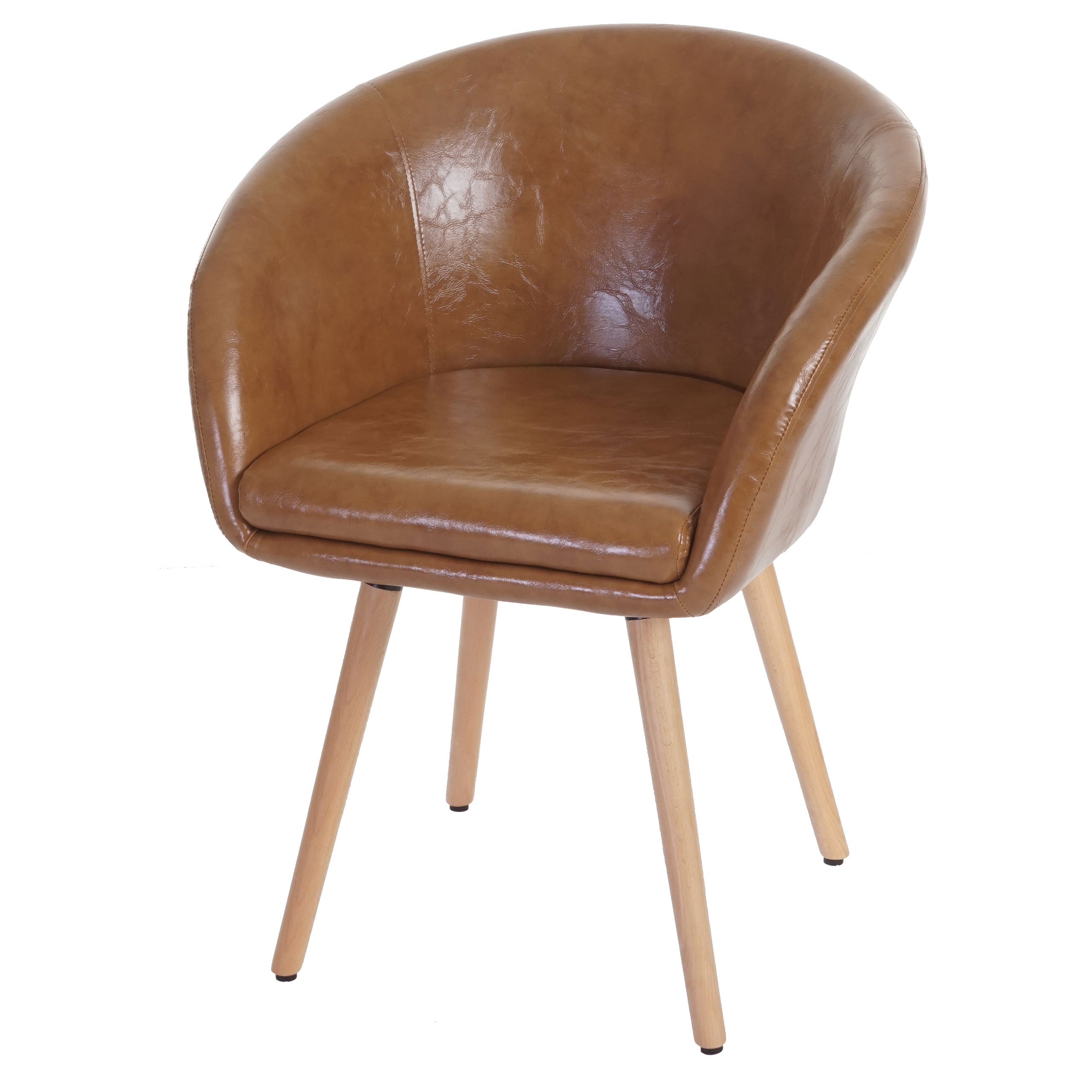 Krzesło do jadalni Malmö T633, krzesło kuchenne, styl retro lat 50. ~ sztuczna skóra, imitacja zamszu