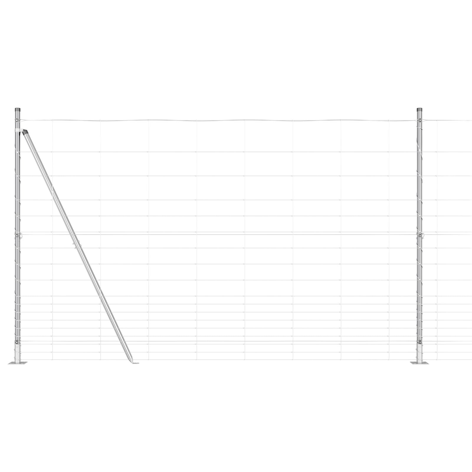 Słupek ogrodzeniowy. Galwanizowany 50 x 1,5 m Stal vidaXL