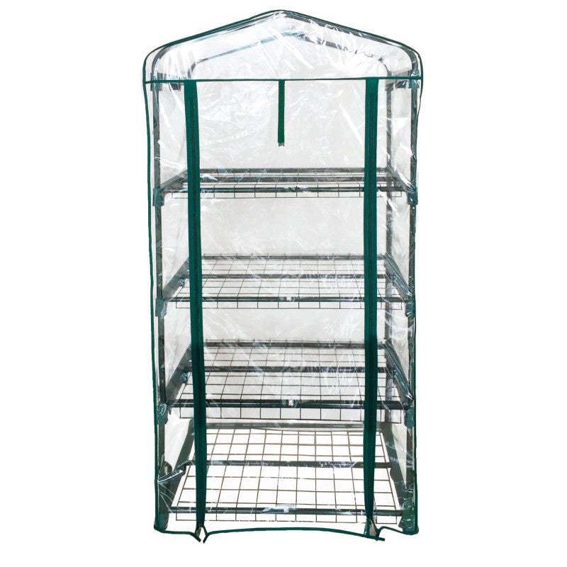 Mini szklarnia 4iQ Group 160x69cm z półkami Folia PVC