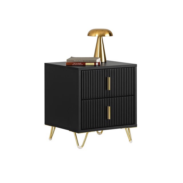 Comodino Stile Colonna Romana Con Ricarica Wireless, Legno Massello, Per Notte E Soggiorno