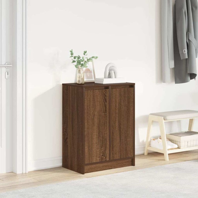 Szafka na buty Brązowy Dąb 57x34x76 cm Drewno klejone vidaXL