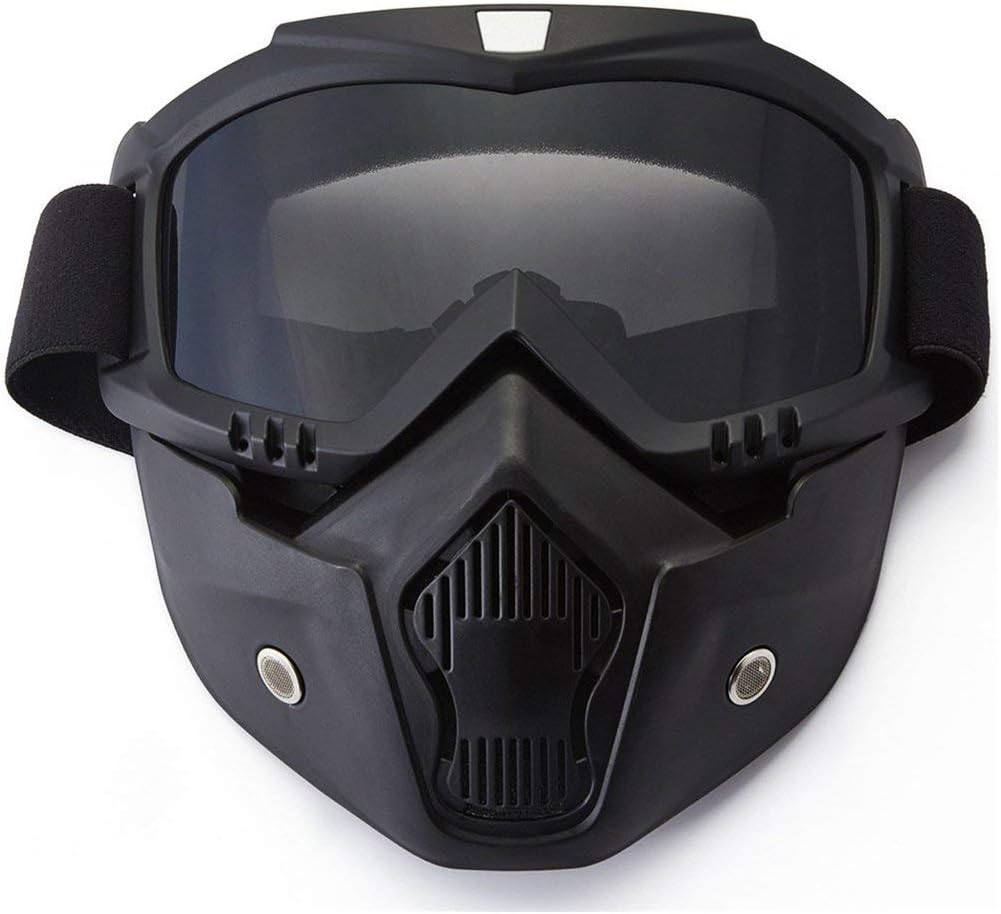 Lunettes De Motocross Avec Masque Amovible – Protection UV400 – Noir/Blanc