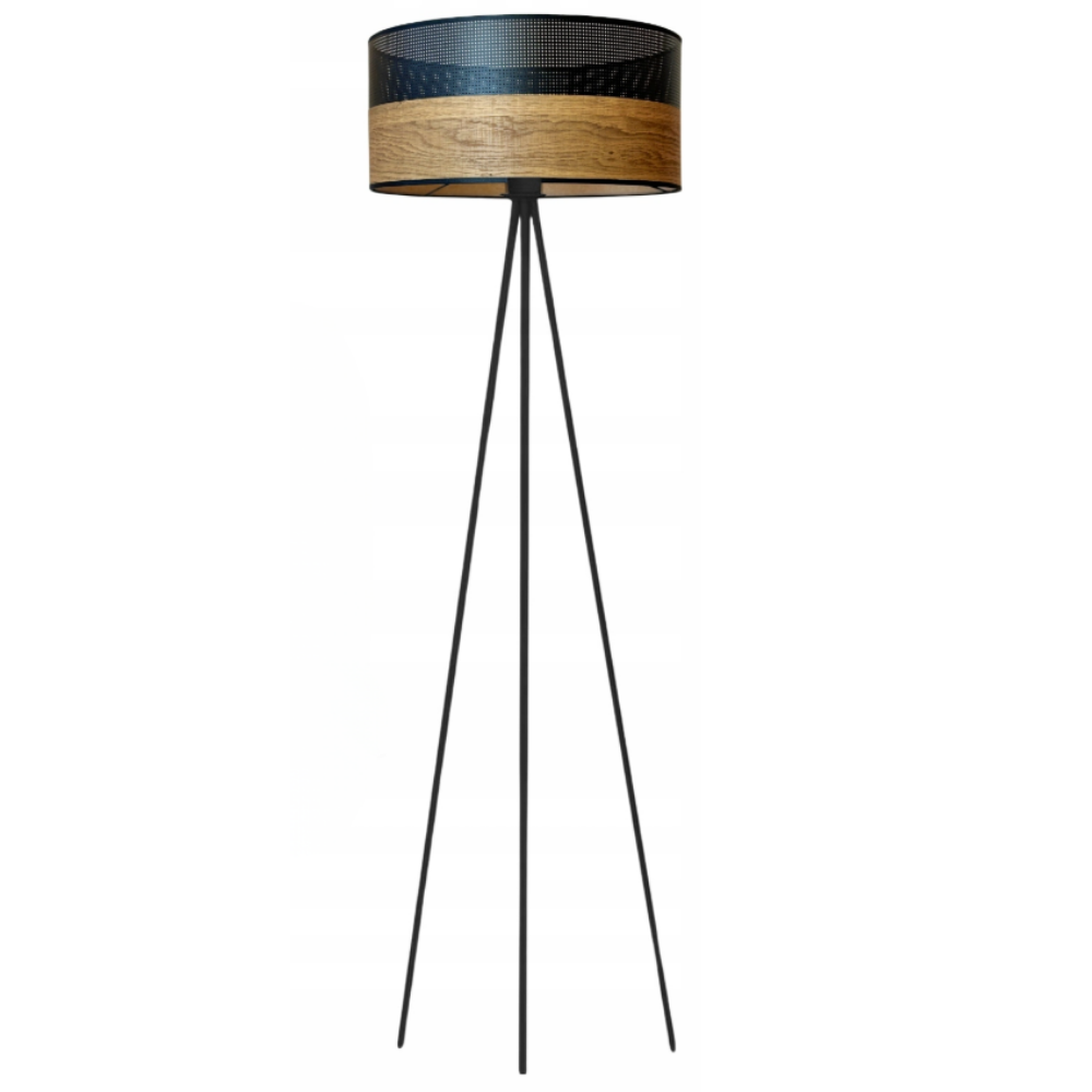 Lampa stojąca podłogowa trójnóg z abażurem walec 40cm JOLLY