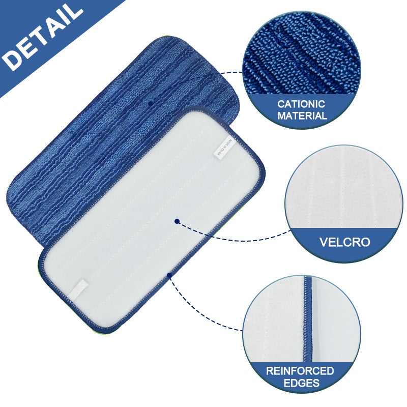 2 uds aptos para Swiffer Wet Jet almohadilla de microfibra para fregona de 12 pulgadas, cabezal de repuesto para fregona húmeda y seca, color azul - 2
