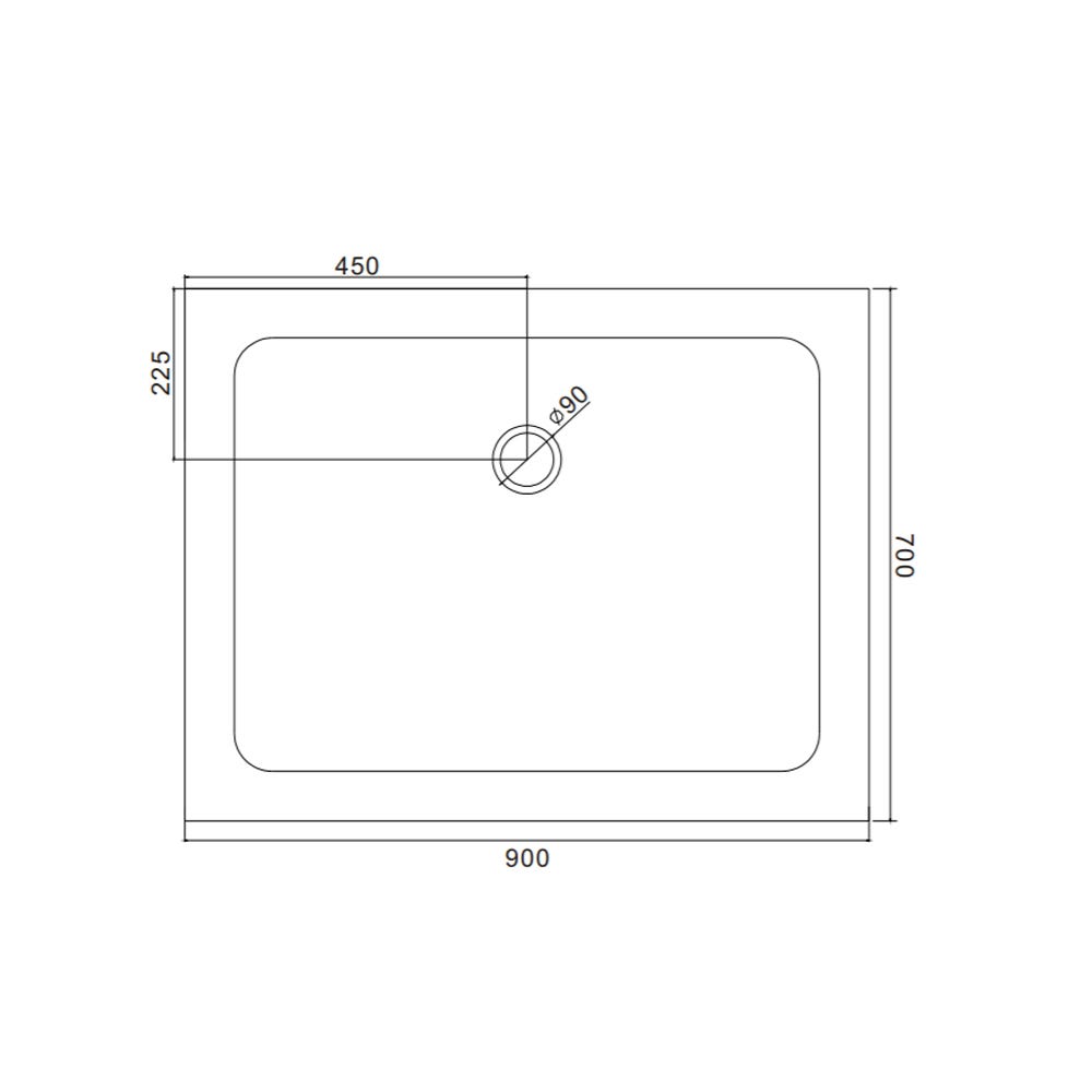 Receveur de douche 70x90 acrylique et abs blanc | Alba - 5