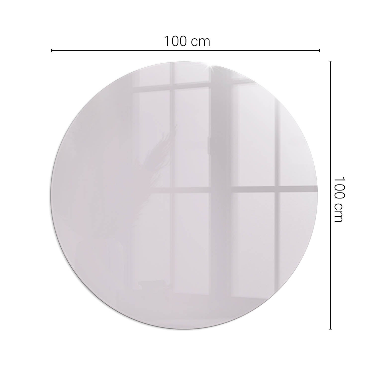 Duża szklana ochronna podkładka pod piec - fi 100 cm - Kolor Jasnofioletowy - TULUP - 2