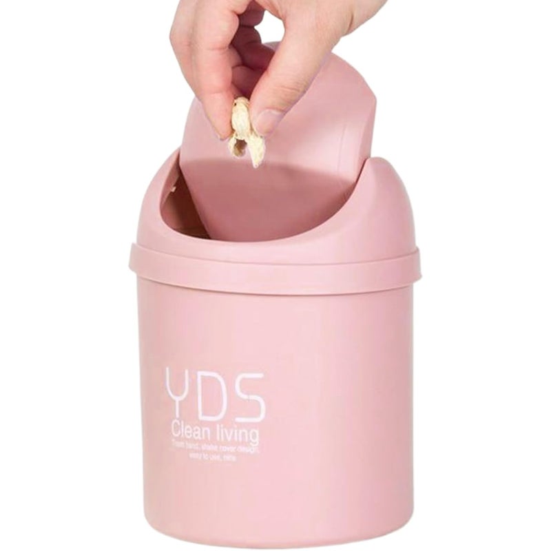 Zestaw 1 mini kreatywnych pojemników biurowych o średnicy 13 cm z obrotową pokrywą, mały pojemnik bezpieczny