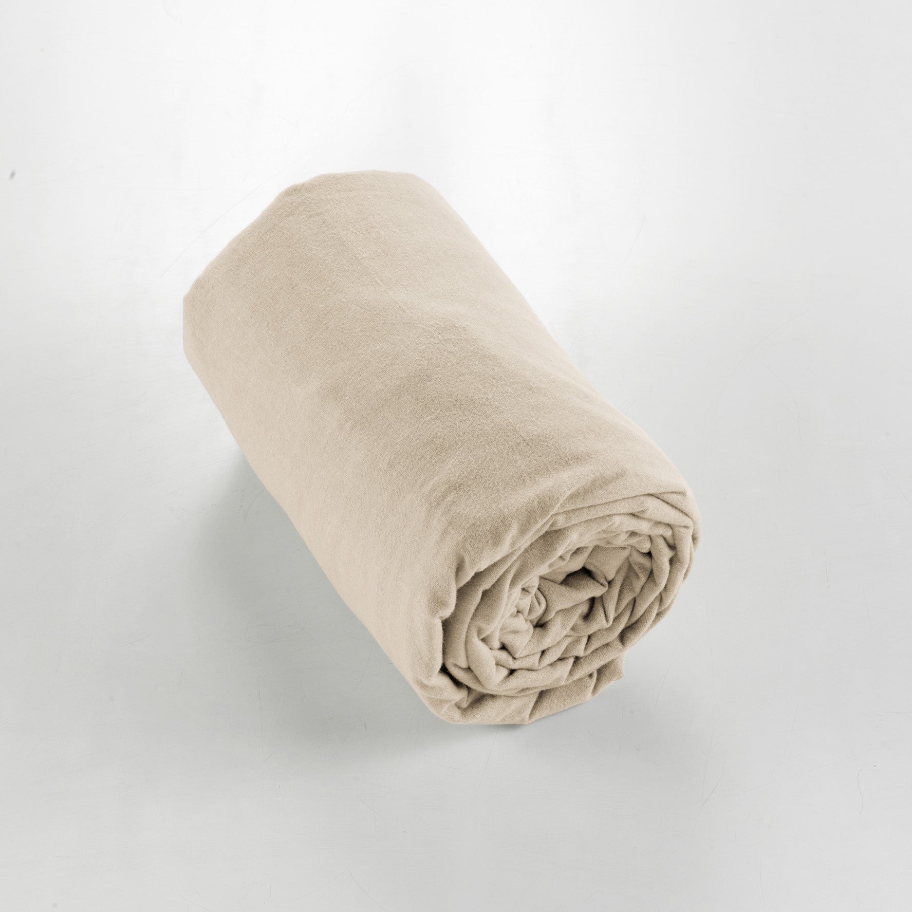 Pack Housse de couette chaude en flanelle 240 x 220 cm + drap housse 140x190 Candice Beige - 2