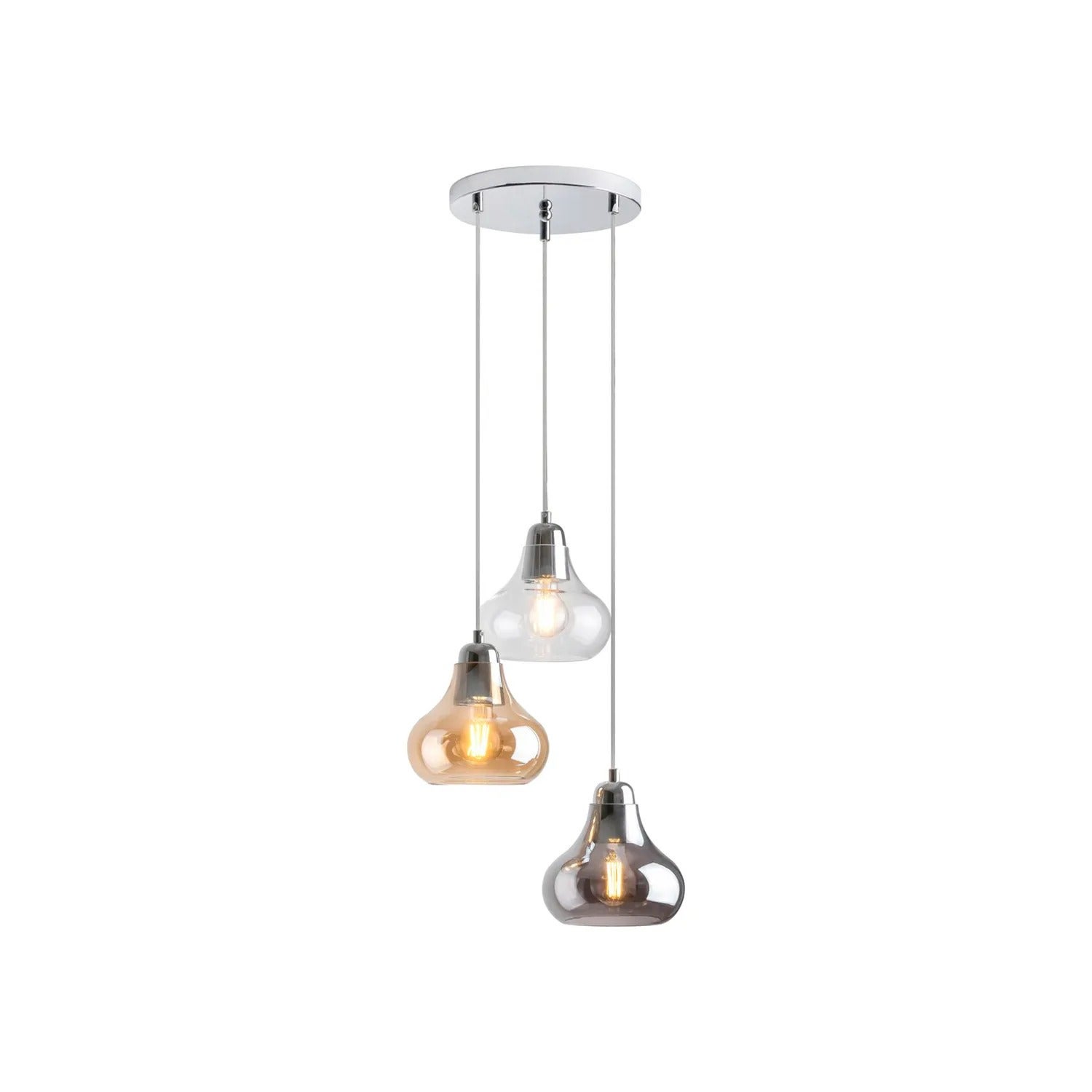 Lampa wisząca Jezabel chromowana kolor dymny 3xE27x60W metal wym:120x25x25cm IP20 Rabalux