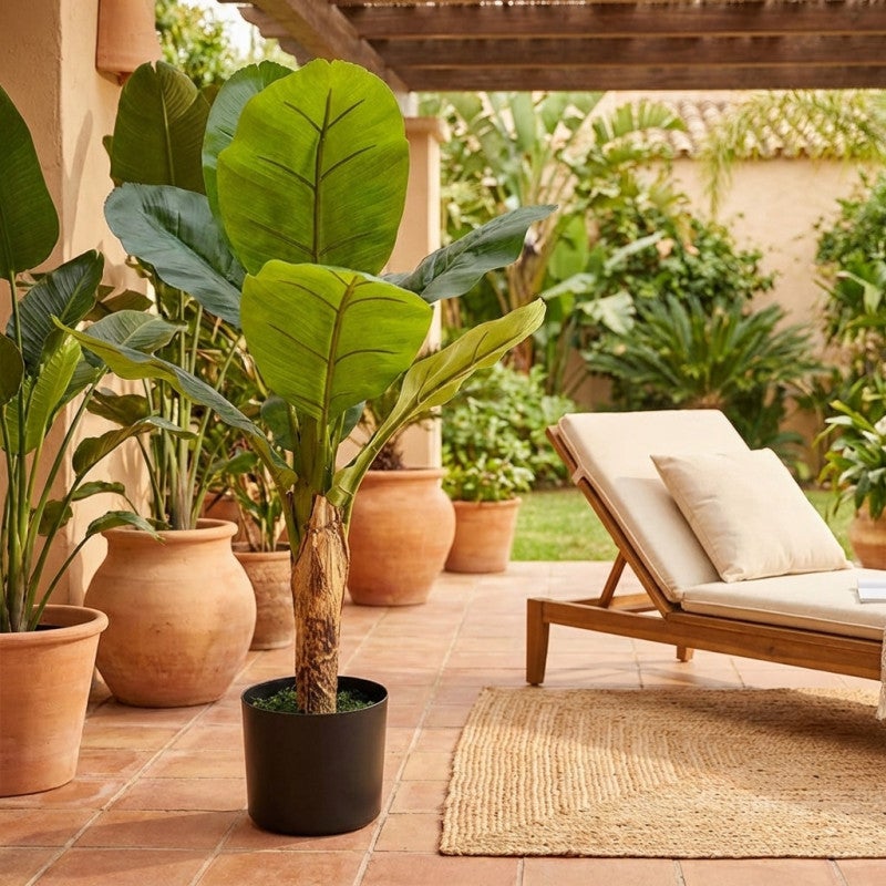 Bananier artificiel de 86 cm avec pot | Plantes en plastique pour la décoration intérieure et extérieure - 7