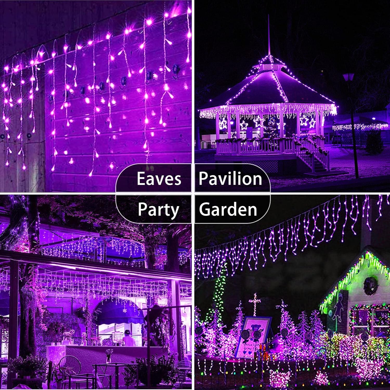 100M 1000 LED Guirlande Lumineuse Carnaval Mariage Extérieur Jardin Intérieur Éclairage（Violet） - 2