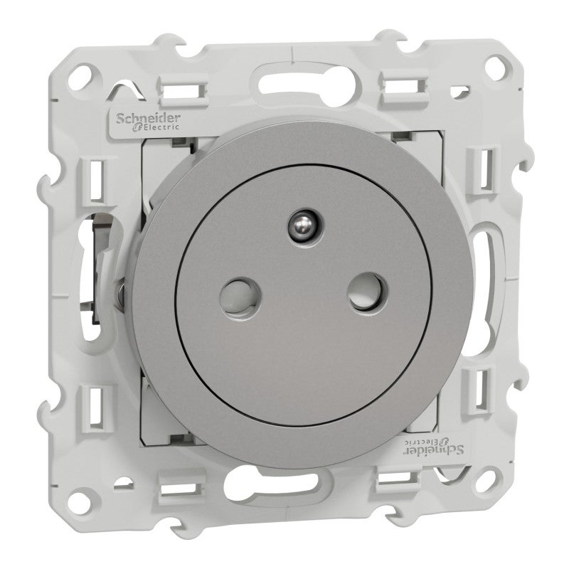 Prise de courant double SCHNEIDER Odace S320559 - 16A - 230V - 2x 2P+T - blanc main image 0