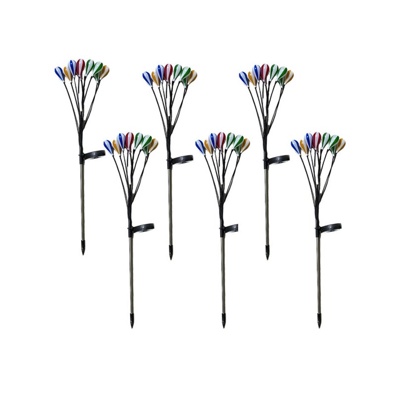 6 sztuk dekoracji zewnętrznej balon solarny na gorące powietrze, lampa trawnikowa oświetlenie ogrodowe girlanda-ciepłe światło-6 głowic