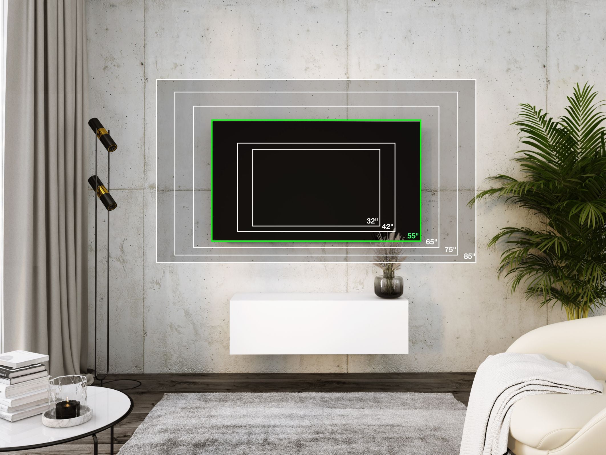 Szafka RTV : Biały Matowy, 100 x 32 x 34 cm - 4