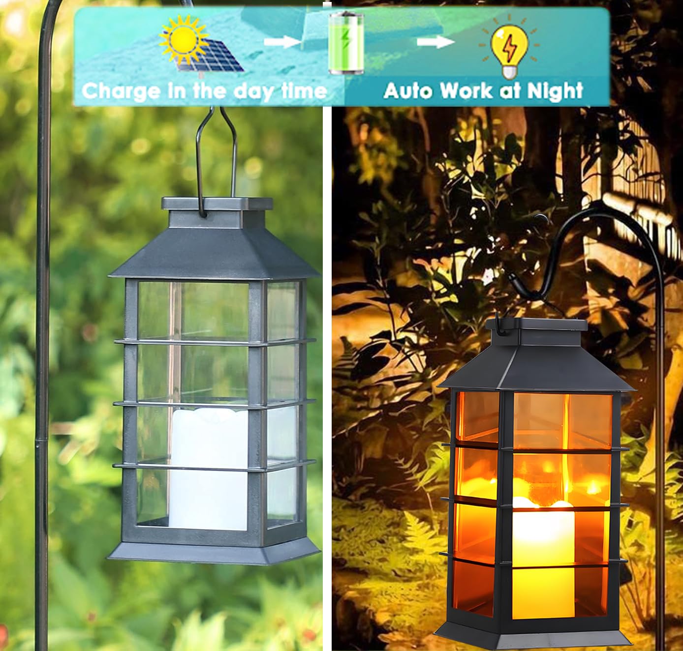 Vela LED Exterior 3D Con Llama Y Temporizador – Efecto Realista Para Jardín, Balcón O Terraza