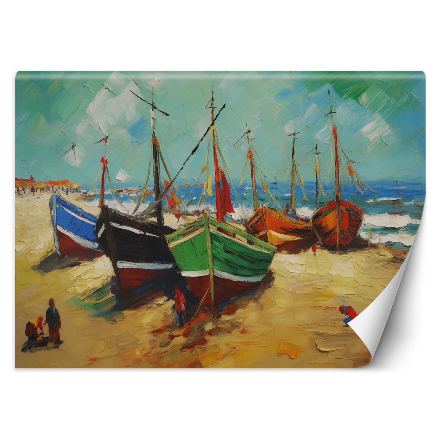 Fototapeta, Łodzie rybackie na plaży - V. van Gogh 400x280