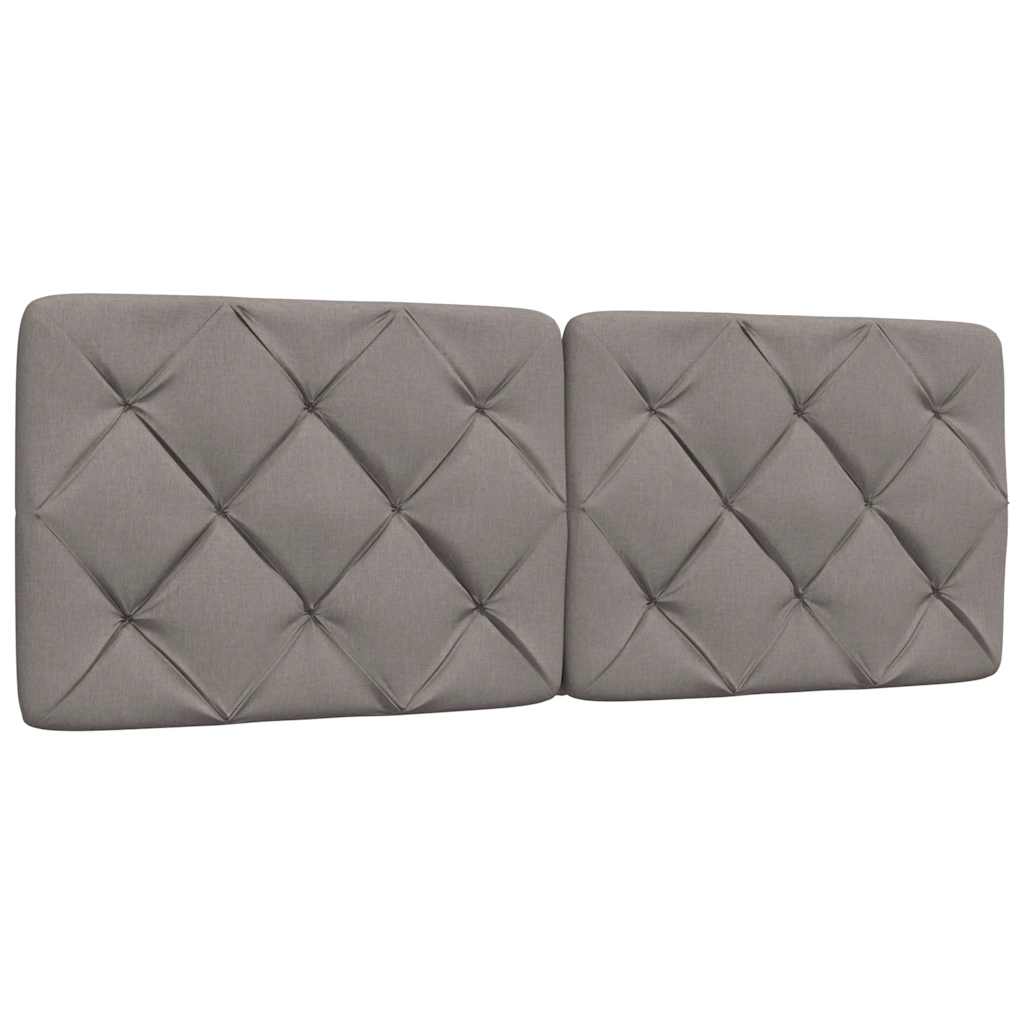 Cadre de lit sans matelas en tissu taupe pour la chambre, 120 × 200 cm - 7